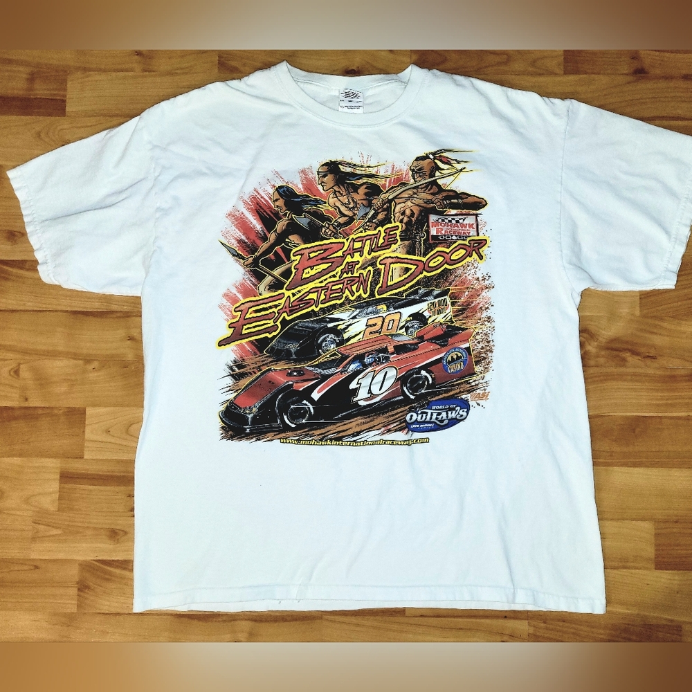 Mohawk Raceway Casino XL Retro Promo Tee Insane Throwback Gaming Style Graphic